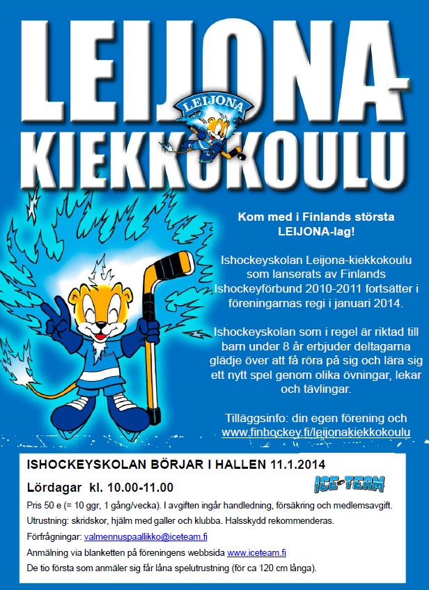 LKK flyer ICE TEAM ruotsi_kevät 2014