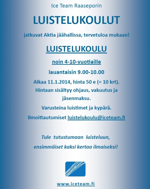 Skridskoskolan flyer ICE TEAM suomi_kevät 2014